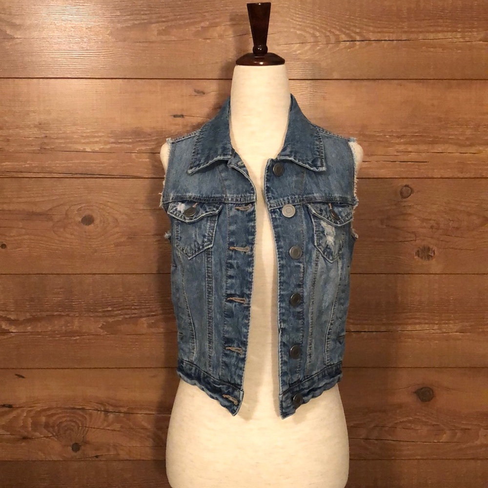Mossimo Suppy Co. sz XS denim vest - Picture 1 of 13